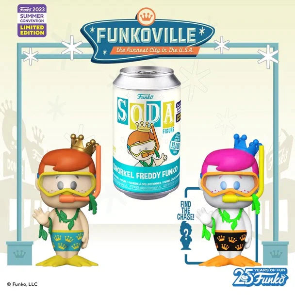 Vinyl: Soda: Snorkel Freddy Funko (Chance Of Chase) (2023 Summer Convention Exclusive L.E 13,000)